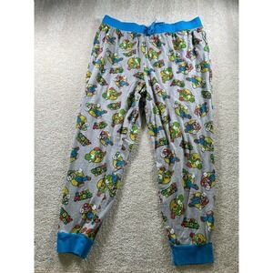 Super Mario Men's Sleepwear Pants Gray Blue XX-Large Cotton‎ Polyester